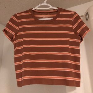 American Eagle striped crop top